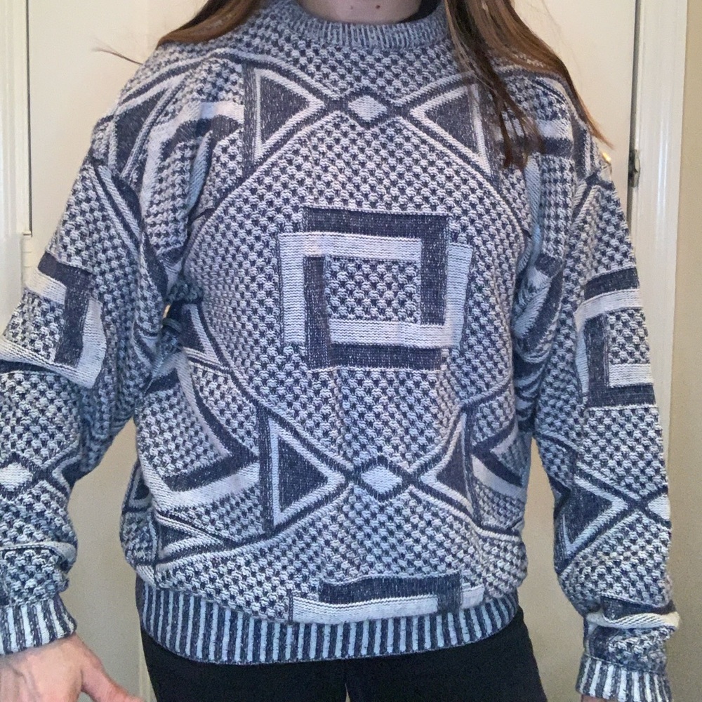 Vintage chunky knit crewneck sweater